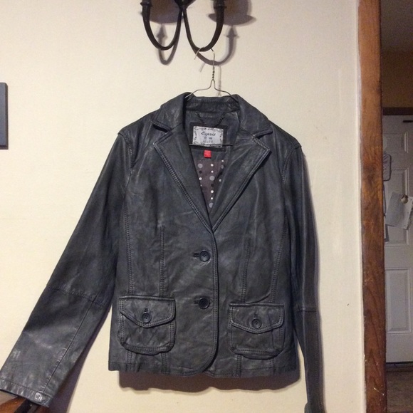 esprit leather jacket womens